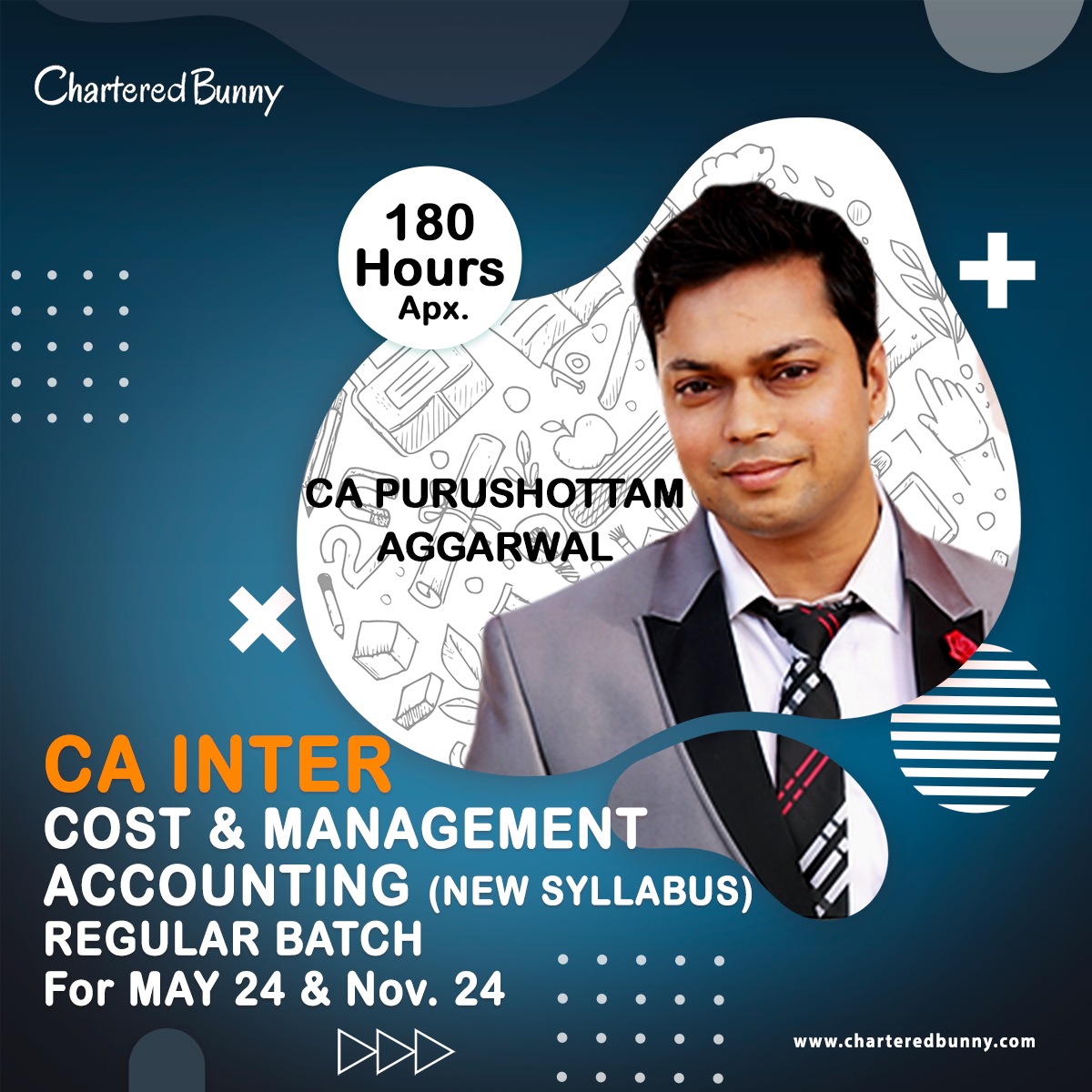 CA Inter COST & MANAGEMENT ACCOUNTING (NEW SYLLABUS) Regular-CA Purushottam CA INTER - PAPER 4 - Cost & Management Accounting (New Syllabus) Regular Batch By CA Purushottam Aggarwal for May 24 & Nov. 24 Attempt - Image 1