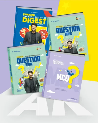 CA Final - Financial Reporting FR Digest Concept Book & FR Question Bank with MCQs (Set of 4 Volumes) New Scheme by CA Aakash Kandoi for Nov 26 Exams