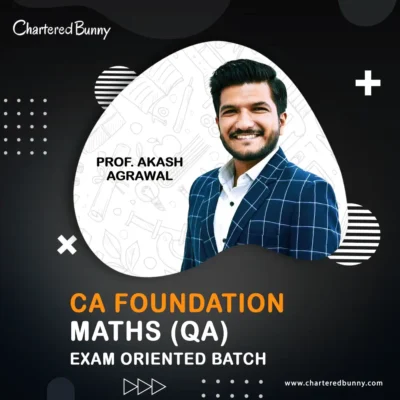 CA Foundation - Maths QA (Exam Oriented Batch) by Prof. Akash Agrawal for Sep 26 Exams