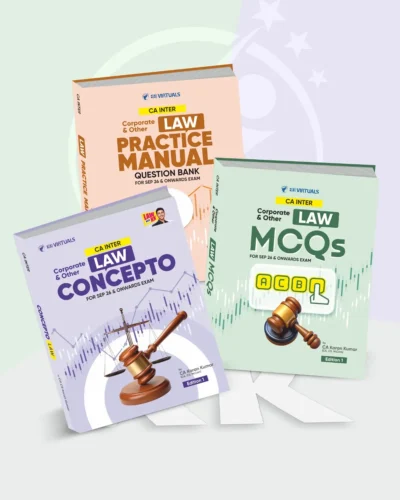 CA Inter - Corporate & Other Laws (Concept Book, Question Bank & MCQ Book) by CA Karan Kumar Applicable for Sep 26 & onwards